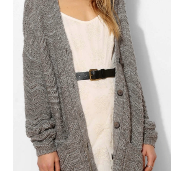 Kimchi Blue Sweaters - KIMCHI BLUE Slouchy Oversized Chunky Knit Cardi S